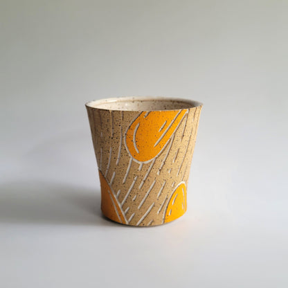 Orange Carved Cup - 6oz