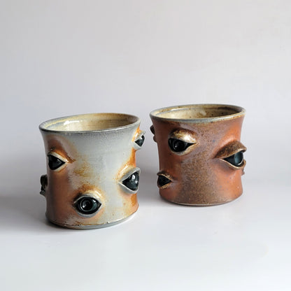 Woodfired Eyeball Cups - Blue